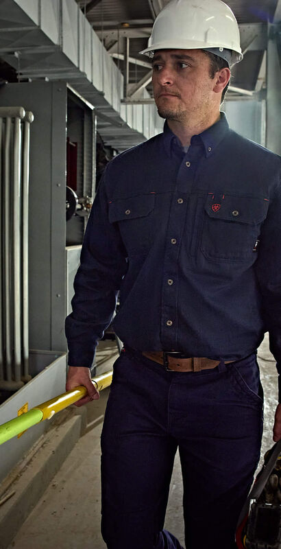 FR Solid Vent Work Shirt Lifestyle